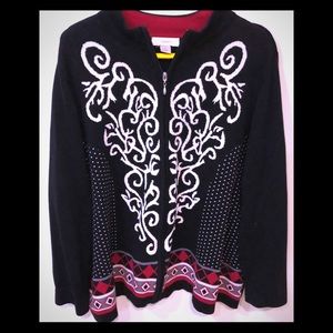 NWOT CJ Banks Zip Cardigan 2X